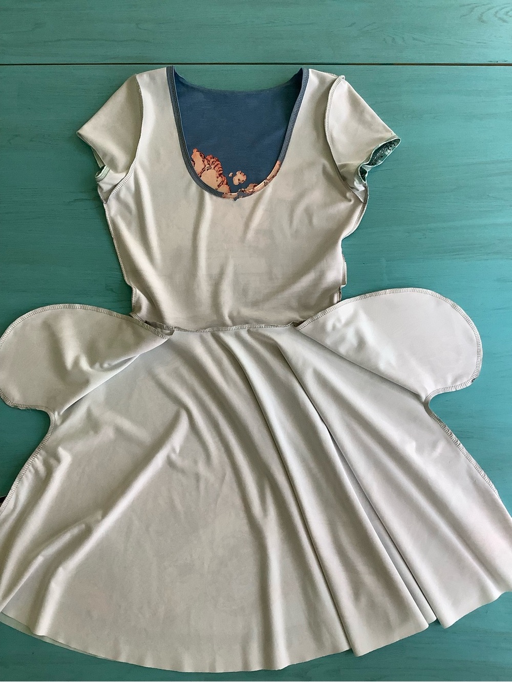 BlackMilk Bilibin’s Little Mermaid Cap Sleeve Skater Dress - Picture 6 of 7